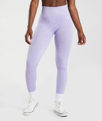 Dámské Legíny Gymshark Adapt Animal Seamless Fialové | CZ 4100DFM